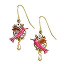 【中古】【輸入品・未使用】シルバーフォレストHummingbirdドロップ金メッキイヤリングne-0424