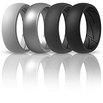 【中古】【輸入品・未使用】ThunderFit シリコンウェディングリング メンズ 7リング 4リング 1リング ..