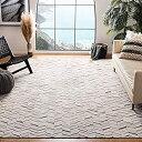 【中古】【輸入品 未使用】Safavieh Studio Leather Collection STL802A Hand-woven Modern Contemporary Area Rug, 5ft x 8ft, Ivory/Grey 商品カテゴリー: ラグ カーペッ