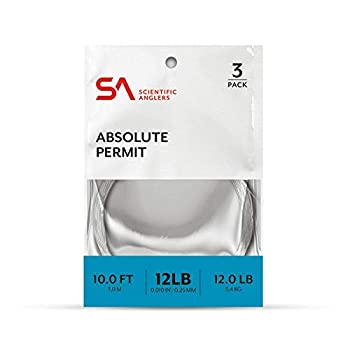Scientific Anglers Absolute Permit リーダー 10フィート 3パック 12LB - 3 PK