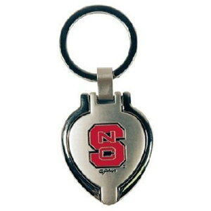 【中古】【輸入品・未使用】NCAA ノースカロライナ州立大学 ウルフパック メタルハートロケットキーチェーン