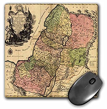 【中古】【輸入品・未使用】3drose LLC 8?x 8?x 0.25?1759のコピーThe Biblical Map of the Twelve Tribesの古代イスラエルとパレスチナマウスパッド(MP 79408?_ 1?)