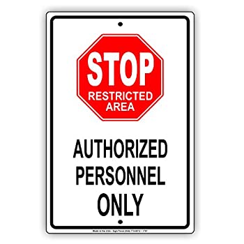 【中古】【輸入品・未使用】停止Restricted Area Authorized Personnel Only with Graphicアラート注意Caution警告NoticeアルミニウムメタルTinサインプレート 12"x18" 【中古】【輸入品・未使用】停止Restricted Area Authorized Personnel Only with Graphicアラート注意Caution警告NoticeアルミニウムメタルTinサインプレート 12"x18"