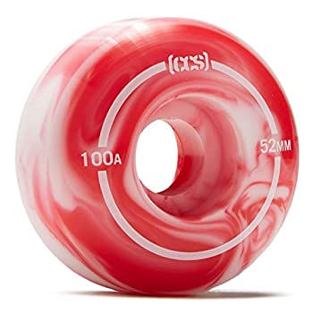 【中古】【輸入品・未使用】[CCS] スケートボードホイール - 52mm、53mm、54mm、56mm~100A (レッドスワール、52mm)