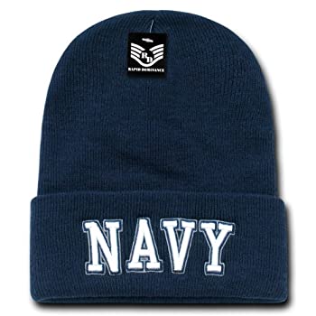 【中古】【輸入品・未使用】Rapid Dominance S81-NAV-TXT Military Long Beanies, Navy Text