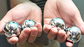 【中古】【輸入品 未使用】Set of (4) Heavier Iron Ball with Chime , Stress Relief Hand Exercise (Finger Therapy Good for after using Hand Grip or Squeeze ball)