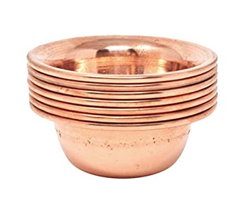 【中古】【輸入品 未使用】(8.3cm, Copper Tone) - Mudra Crafts Set of 7 Copper Brass Yoga Meditation Altar Tibetan Buddhist Supplies Offering Bowls (8.3cm, Copper