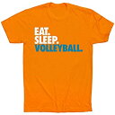 【中古】【輸入品・未使用】食べる。 睡眠。 バレーボール。 Tシャツ | ChalkTalk SPORTSバレーボールTシャツ US サイズ: Medium カラー: オレンジ(4)
