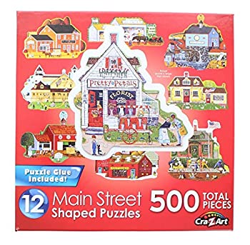 【中古】【輸入品・未使用】Lafayette Puzzle Factory Main Street Shape:12個のミニパズルコレクション 合計500色分けされたピース:アーティストJoseph Holodook