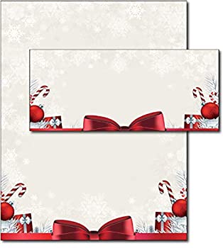 ホリデープレゼント クリスマスステーショナリー&封筒 - 40セット