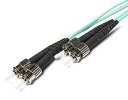 【中古】【輸入品・未使用】OM3 ST プレナム デュプレックス ファイバーパッチケーブル 10G マルチモード 50/125-1メートル