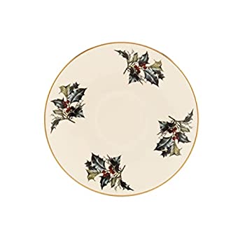 (Saucer) - Lenox Winter Greetings Gold Banded Ivory China Saucer