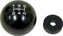 【中古】【輸入品 未使用】12x1.25mm Threaded 5 Speed ROUND BALL Type R S Shift knob in BLACK Billet Aluminum for Subaru Impreza WRX STI RS Forester Legacy Outbac