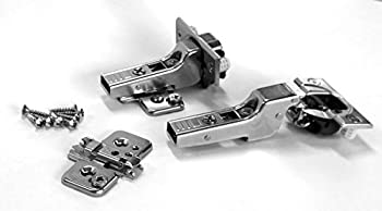 ブラムクリップトップBlumotion蝶番、110度、フレームなし, withマウントプレート Partial Overlay - 2 Pack (1 pair) 110 blumotion clip top