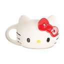 【中古】【輸入品・未使用】Vandor 18001 Hello Kitty Sculpted Ceramic Mug, White, Red, Black, and Yellow [並行輸入品]