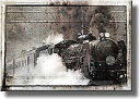 【中古】【輸入品・未使用】(27cm x 36cm) - On Wood: Steam Train Picture, Wall Art Decor, Ready to Hang
