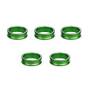 【中古】【輸入品・未使用】Wolf Tooth Components ヘッドセットスペーサー 5個パック 10mm グリーン