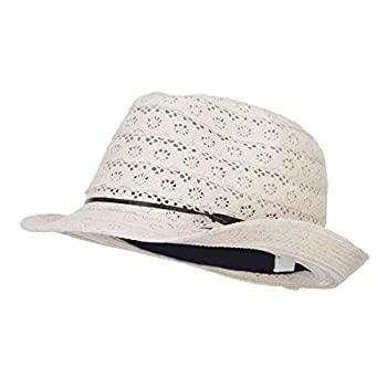 【中古】【輸入品・未使用】Girl 'sコットンレースFedora カラー: ベージュ 【中古】【輸入品・未使用】Girl 'sコットンレースFedora カラー: ベージュ