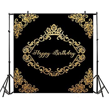 【中古】【輸入品・未使用】leyiyi 8?x 8ft Photography Backdrop Vintage Happy誕生日背景ダークロイヤルスタイルCrown PrinceプリンセスLuxryテクスチャ壁紙赤ちゃんシャ