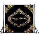 【中古】【輸入品 未使用】leyiyi 8 x 8ft Photography Backdrop Vintage Happy誕生日背景ダークロイヤルスタイルCrown PrinceプリンセスLuxryテクスチャ壁紙赤ちゃんシャ