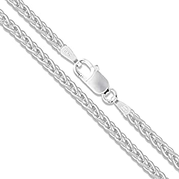 Other , Materials - 【中古】【輸入品・未使用】スターリングシルバーウィートチェーン 1.5mm 1.9mm 2.6mm 3.4mm 4.4mm 5.1mm 6mm 8mm 無垢 925 イタリア フォックステール スピーガ ネックレス