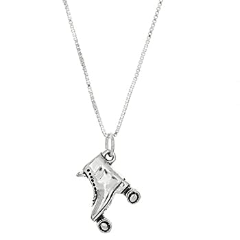 【中古】【輸入品・未使用】スターリングシルバー大きなローラースケートネックレス シルバー