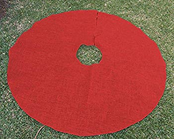 【中古】【輸入品・未使用】(Red) - AK-Trading 150cm Christmas Jute Burlap Tree Skirt Under The Tree (Red)