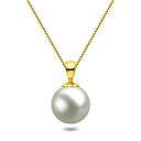 【中古】【輸入品・未使用】Orien Jewelry ホワイト日本製AAAA 6~12.5mm 淡水養殖真珠ペンダントネックレス 16インチ/18インチ ソリティアネックレスペンダント(4)