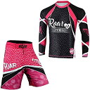 【中古】【輸入品・未使用】Roar No Gi Wear MMA ラッシュガード & MMA ショーツセット BJJ グラップリング ジツトレーニング US サイズ: Medium カラー: ピンク