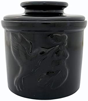 【中古】【輸入品・未使用】JBK 陶器 ハチドリ バタークロック - ブラック