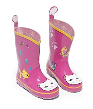 【中古】【輸入品・未使用】Kidorable ラッキーキャットレインブーツ ピンク キッズサイズ 天然ゴムブーツ コットン裏地 プルオンヒールタブ 滑り止めソール, ピンク, 11 Li 【中古】【輸入品・未使用】Kidorable ラッキーキャットレインブーツ ピンク キッズサイズ 天然ゴムブーツ コットン裏地 プルオンヒールタブ 滑り止めソール, ピンク, 11 Li