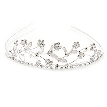 【中古】【輸入品・未使用】繊細なブライダル/ウェディング/プロムロジウムメッキオーストリアのクリス..