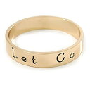 【中古】【輸入品・未使用】ソリッドゴールドメッキ' Let Love and Let Go 'スリップオンバングル???19?cm L