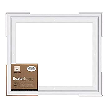 šۡ͢ʡ̤ѡ(11X14, White - 1.5 Inch Depth Bold) - Ampersand Floaterframe for Wood Panels, 3.8cm Depth, Bold, 28cm X 36cm, White (FBOLD151114W)