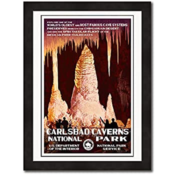 Carlsbad Caverns元国立公園ポスター???アートワーク???13?" x 19?" by Rob Decker???WPAスタイル
