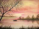 【中古】【輸入品・未使用】Buyartforless キャンバス ピンクレイク 風景画 Ed Capeau アートペインティング 複製画 16x12 ピンク C...