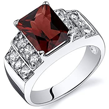 【中古】【輸入品・未使用】ガーネットステップリングスターリングシルバーロジウムニッケル仕上げ2.75カラットサイズ5?to 9 【中古】【輸入品・未使用】ガーネットステップリングスターリングシルバーロジウムニッケル仕上げ2.75カラットサイズ5?to 9