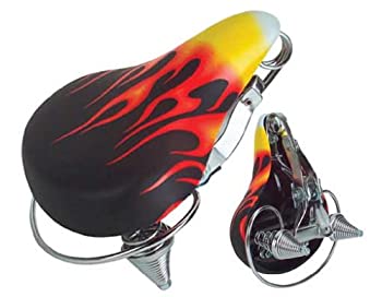 【中古】【輸入品・未使用】Lowrider ビーチクルーザー サドル 841Flames.バイクシート 自転車シート ..