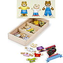 【中古】【輸入品・未使用】Melissa & Doug 木製ベア ファミリードレスアップパズル&スクラッチアートミニパッドバンドル1個 (03770)