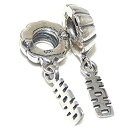 【中古】【輸入品・未使用】ソリッド925スターリングシルバーDangling Two Piece " Chinese Happiness文字」チャームビーズ351