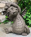 【中古】【輸入品・未使用】Ebros 気まぐれなガーデン ドラゴン モーニング ヨガ ストレッチ 像 キュート ベビー ドラゴン フェイクストーン 樹脂仕上げ フィギュア ダンジ