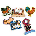 【中古】【輸入品・未使用】Melissa & Doug Farm Animals:レースとトレースボックスセット&スクラッチアートミニパッドバンドル1個(03781)