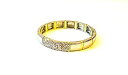 【中古】【輸入品・未使用】hamptongems Designer Inspired、ストレッチブレスレットwith Pave Crystal Station ブラック(4)