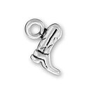 【中古】【輸入品・未使用】スターリングシルバー7?" 4.5?MMチャームブレスレットwith Attached 3d小さなカウボーイまたはカウガールウェスタンブーツチャーム