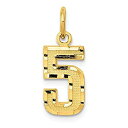 【中古】【輸入品・未使用】14K イエローゴールド キャスト スモール シャイニカット ナンバー5 チャーム