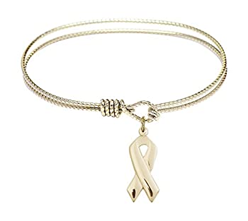楕円形EyeフックバングルブレスレットW / CANCER AWARENESS IN金張り