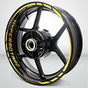 【中古】【輸入品・未使用】反射イエロー オートバイ リムホイール デカール アクセサリー ステッカー Ducati Hypermotard用