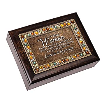 【中古】【輸入品・未使用】ManyレディースDo Noble Things Amber Jeweled音楽ボックスPlays How Great Thou Art