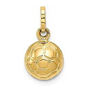 【中古】【輸入品・未使用】14K イエローゴールド 3Dサッカーボールチャーム