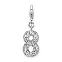【中古】【輸入品・未使用】FB Jewels スターリングシルバー キュービックジルコニア キュービックジルコニア 文字 A ロブスタークラスプチャーム
